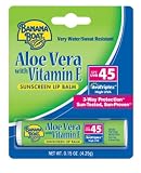 Banana Boat Aloe Vera W/vitamin E Lip Balm SPF 45, .15-Ounce, (Pack of 24)