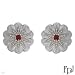 FPJ Gorgeous High quality Earrings With 0.75ctw Precious Stones - Genuine Clean Diamonds and Garnets Crafted in 14K White Gold. Total item weight 7.2g