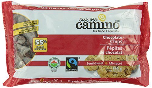 Cuisine Camino Organic Chocolate Chips-Semi-Sweet Chocolate Chips (55-Percent), 225G