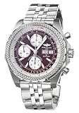 Breitling A1336313-K506-975A Bentley Burgundy Dial Stainless Steel Men's Automatic Chronograph, Chronometer, Tachometer Watch