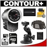 Contour+ Helmet 1080p HD GPS Wearable Camcorder Video Camera with 8GB Card + Windshield Mount + Battery + Case + Accessory Kit for Proferssional & Enthusiast Motorsports, Auto Racing & Motorcycles