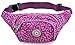Zerd Women Fashionable Floral Printed Outdoor Hiking Waist Pack Fanny Pack Chest Pack