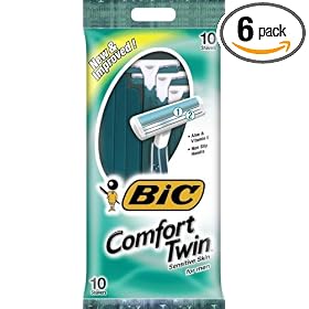 Buy BIC Comfort Twin Blade Shaver, Men, 10-Count (Pack of 6) by BIC