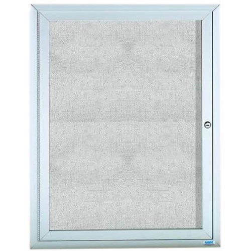 2'H x 1.5'W Enclosed Aluminum Bulletin Board, Outdoor Model, 1 Door