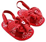 ベビーシューズ　ファーストシューズ　サンダル　マジックテープ　レース　レッド　2531 (13cm)