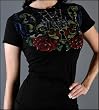 Sinful Clothing Collection - Women's Locked Heart Baby Tee in Black