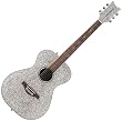Daisy Rock Pixie Acoustic Guitar, Silver Sparkle