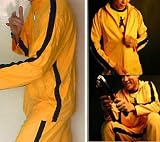 VINTAGE STYLE 2-PIECE BRUCE LEE / KILL BILL YELLOW TRACKSUIT *SMALL*