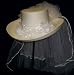 Blusher Bridal Hat in Straw