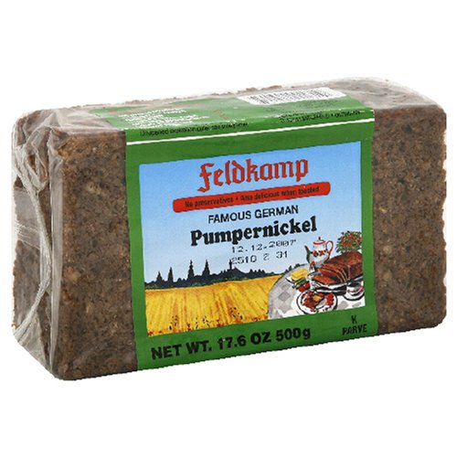 Feldkamp Pumpernickel Bread , 17.6-Ounce Vacuum Packs (Pack of 12)