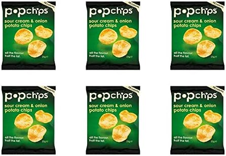(6 PACK) - Popchips Sour Cream & Onion | 23 x 24g x | 6 PACK - SUPER SAVER - SAVE MONEY