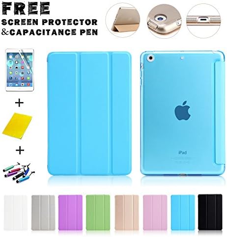 Super Slim&Simple Triple-folding Smart Case for iPad mini1/iPad mini2/iPad mini3 (Blue)