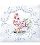 Stmpd Quilt Blocks 18X18 6/Pkg-Rooster