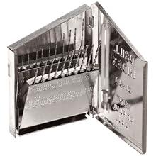 Precision Twist C20R18P High Speed Steel Jobber Length Drill Bit Set, Uncoated (Bright) Finish, 118 Degree Conventional Point, Wire Size, 20 piece, #80 to #61