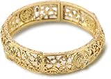 The Vatican Library Collection Gold-Tone Cross Stretch Bracelet