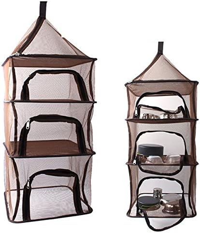 Outdoor Fishing Hanging 4 Layer Storage Basket Hanging Drying Tableware Food Dry Net -Mountain Tops