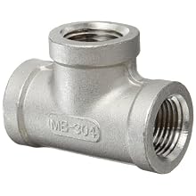 Stainless Steel 304 Cast Pipe Fitting, Tee, Class 150, NPT Female