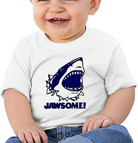 Baby's Jawsome Jaws Off Shark Awesome Babies Tee White