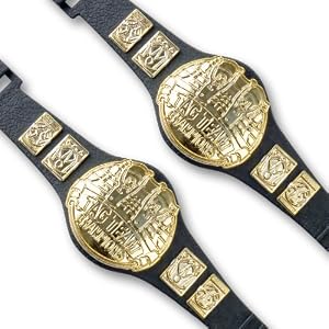 Set of 2 Tag Team Championship Belts for Wrestling Action Figures
