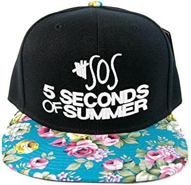 5 Seconds of Summer Floral Snapback (Blue)