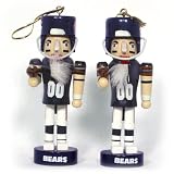 Chicago Bears Mini Wooden Nutcracker Two-Piece Ornament Set