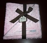Pink Minkee Dot Chenille Baby Blanket