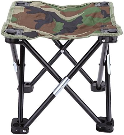 Jin ailsa Portable Folding Fishing Chair Outdoor Camping BBQ Seat Camouflage Stool