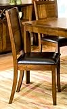 IMAGE OF Set of 2 Dining Chairs with Checker Design Walnut Finish