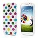 Leegoal(TM) Polka Dots TPU Case for Samsung galaxy S4 I9500 - White Colorful Dot