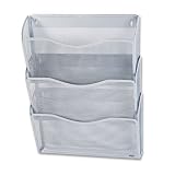 Rolodex 21954 Flush mount wall files, pewter, 14w x 3-3/8d x 8-1/2h