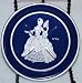 Blue & White Vintage 1940's Metal Coaster Fashion Era 1776-1940