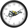 Greyhound Dog Wall Clock by WatchBuddy Timepieces (Black Frame)