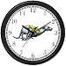 Greyhound Dog Wall Clock by WatchBuddy Timepieces (Black Frame)