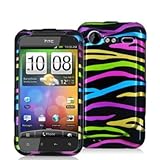 Rainbow Zebra on Black Design Crystal Hard Skin Case Cover for HTC Droid In ....