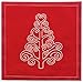 Cotton Printed Luncheon Napkin - 7.9 x 7.9 in - 20 units per roll - Red with White Tree