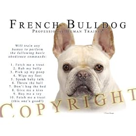 French Bulldog FAWN Human Trainer Mouse Pad Dog Mousepad by VincentStrangioStore