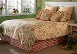 11 pc Queen Size Bedding Bed in a Bag Set - Southern Textiles Cottage Flower Ultra Super Pack