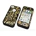 MOUKOU(TM) B Style Straw Grass Mossy Camo Design Hybrid Cover Case for iPhone4 4s