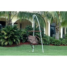 Hanging Hammock Air Chair Brown Porch Swing Adjustable Rope Reclining Back by EXTREME-BARGAINS