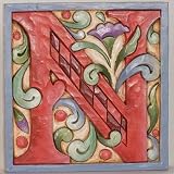 Jim Shore Heartwood Creek Monogram Letter N Figurine 4013215N