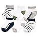 Yoga Sprout No Show 6 Pack Ankle Socks, Blue & Green, 6-12 Months