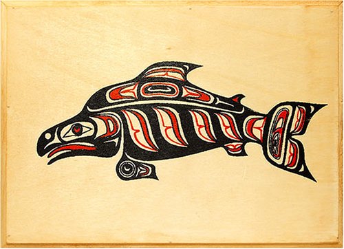 Smoked Salmon Two Color Fish Design Natural Style, 4 oz by Alaska Smokehouse