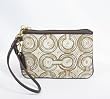 Coach Signature Audrey Swirl Wristlet Bag Wallet Case for Ipod 45418 Brown