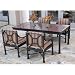 Captiva 5 Pc Outdoor Dining Set Aluminum & Granite Top Table 4 Chairs Patio Deck Dine New