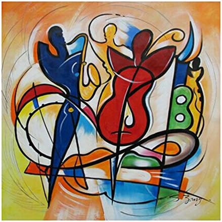 Neonphoenix 1 Piece Hand painted Framed Modern Kitchen Canvas Paintings Interesting Musical Instrument Wall Art Oil Painting Set Bar Bed Room Decorative Pictures