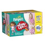 Pampers Easy Ups Value Pack Girl Size 4T/5T Diapers 80 Count