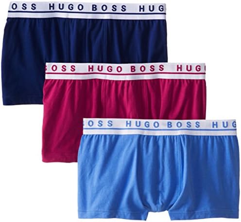 BOSS HUGO BOSS Men's 3-Pack Cotton Stretch Trunk, Multi, Medium