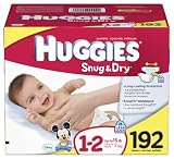Huggies Snug & Dry Diapers, Size 1-2, 192 Count - Packing May Vary