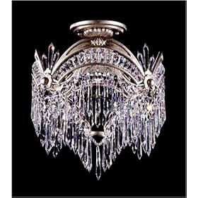 Schonbek 5744-27 Parchment Gold Victorian Renaissance Single Light Down Lighting Flush...