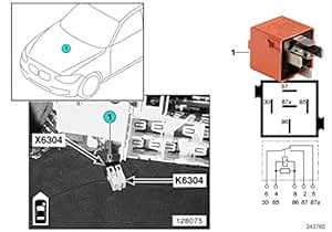 Amazon.com: BMW E46 325i 330i M3 Relay For Secondary Air ... 2001 bmw 325i ignition circuit wiring 